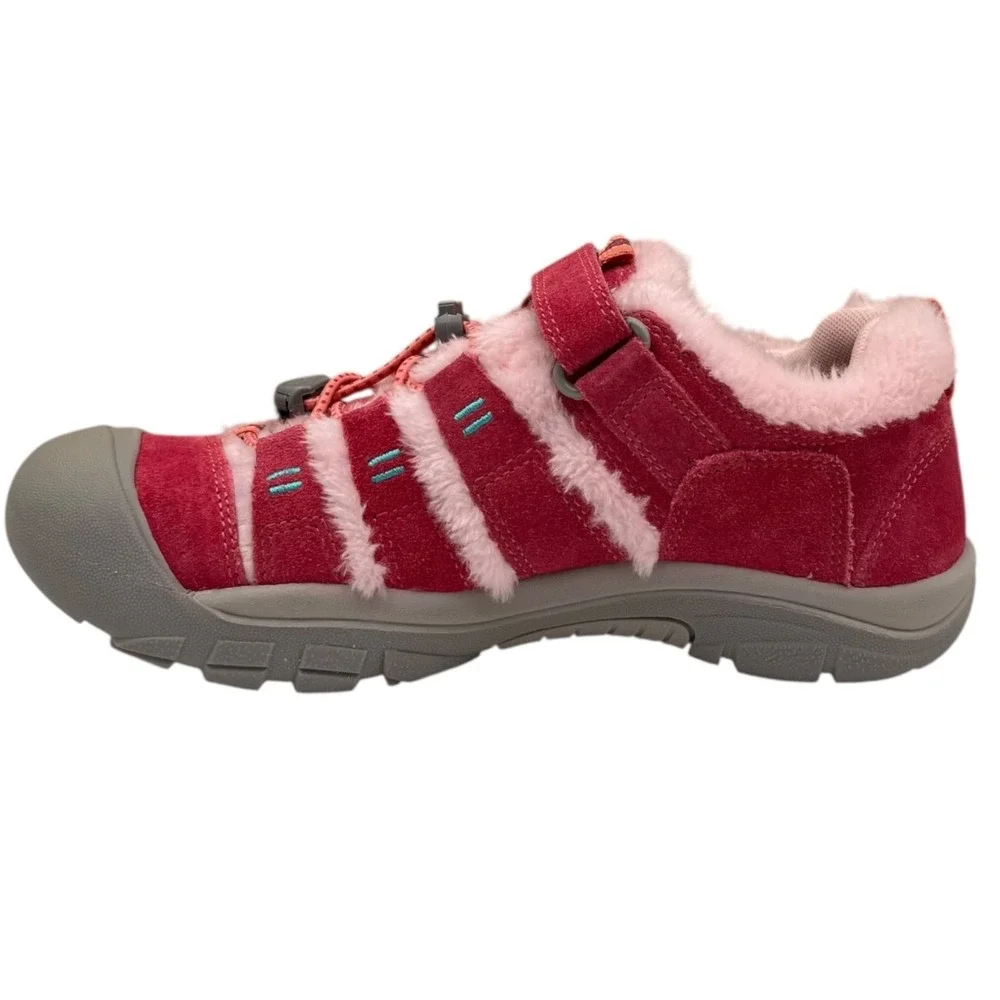 KEEN Newport Youth Girls Faux Fur Leather Outdoor Shoe Size 6 Fruit Dove Fuchsia